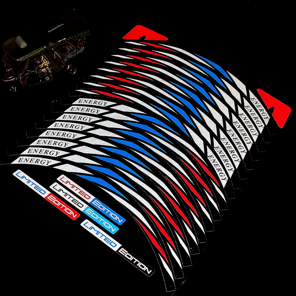 16 Dải Dán Phản Quang 10&quot; 12&quot; 14&quot; Trang Trí Bánh Xe Ô