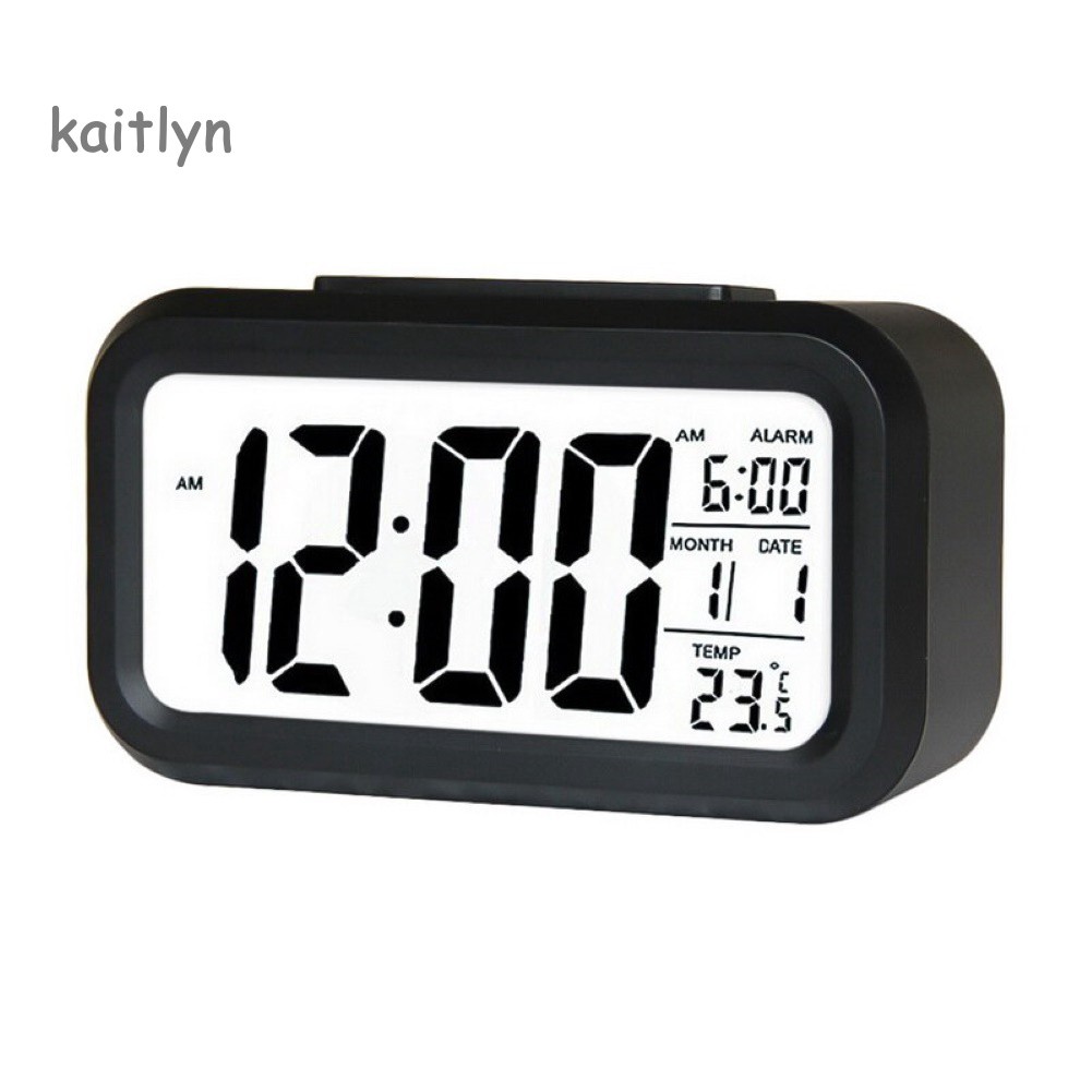 Đồng hồ báo thức để bàn có màn hình LCD hiển thị nhiệt độ