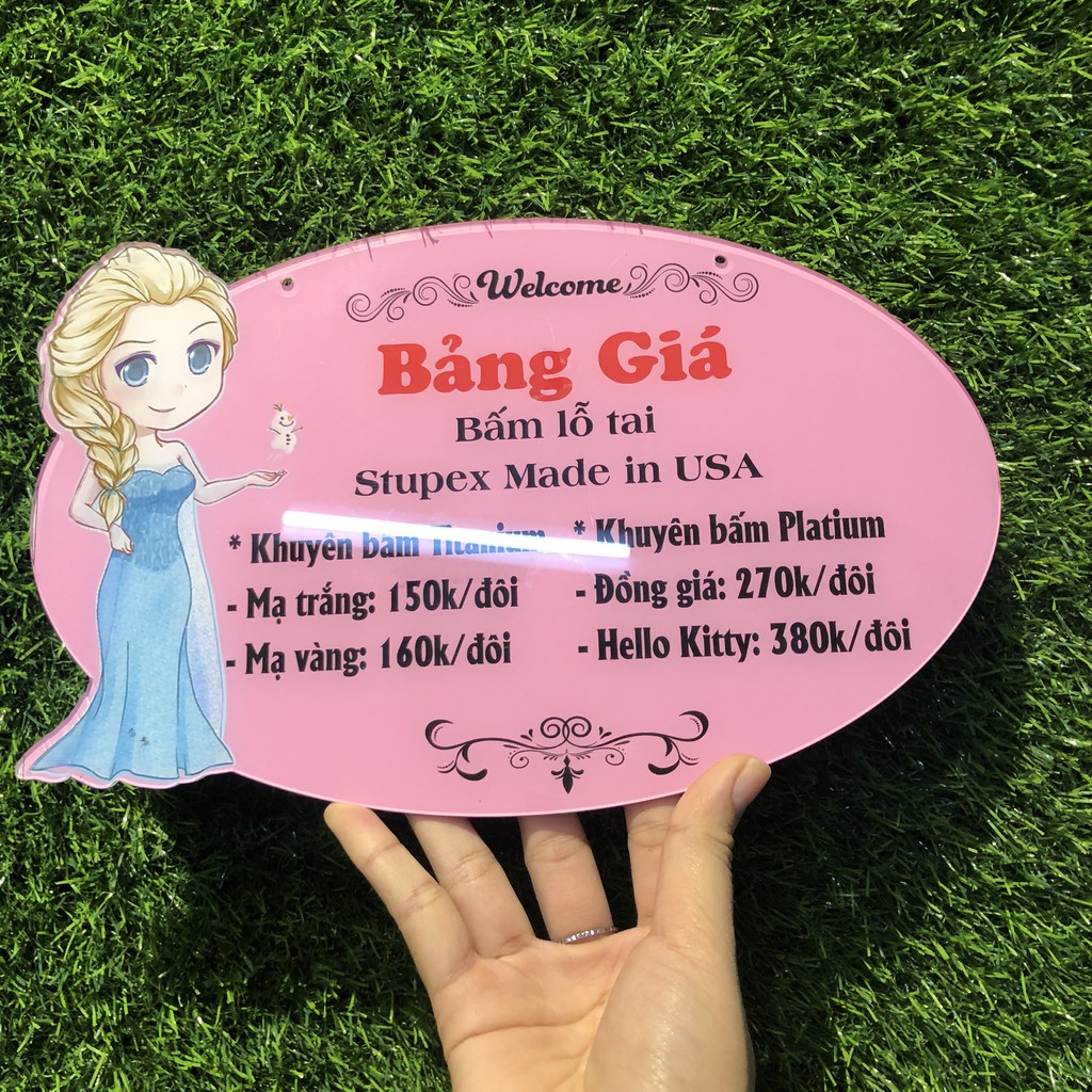 Bảng hiệu mika hình elsa _ bảng hiệu shop bán online_ Free thiết kế cho mẫu sẵn, mẫu mã đa dạng