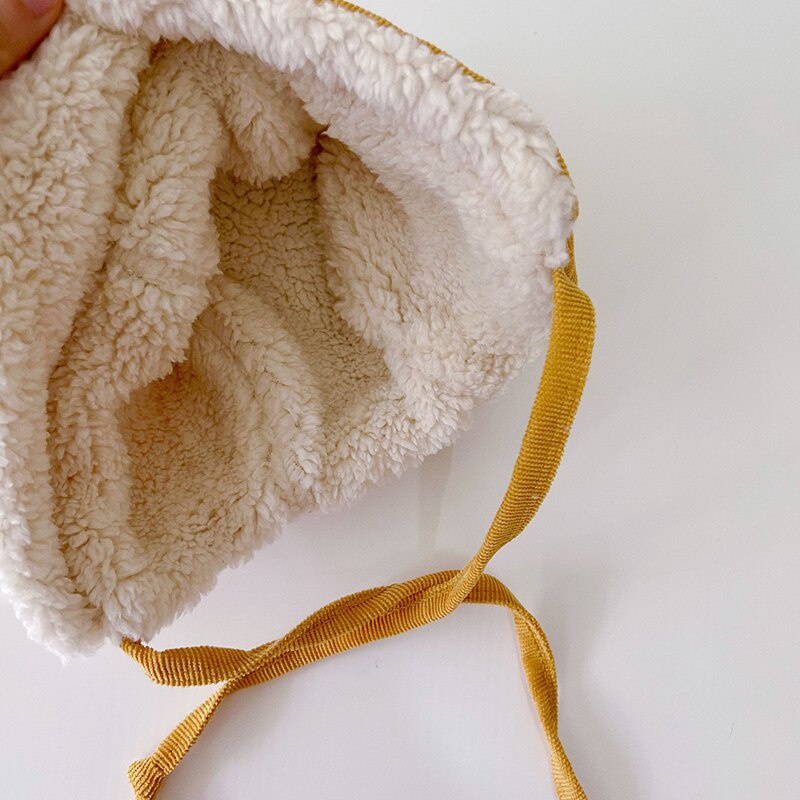 Mũ beanie Dày Mềm Mại Giữ Ấm Tai Cho Bé