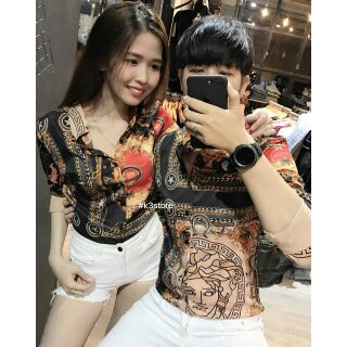 Áo sơmi in logo Versace 3D ( giá bán 1 áo)