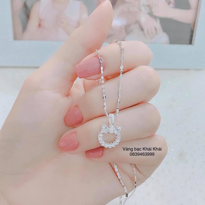Dây chuyền nữ Bạc S925 - Dây chuyền nơ bạc - Vàng bạc Khải Khải