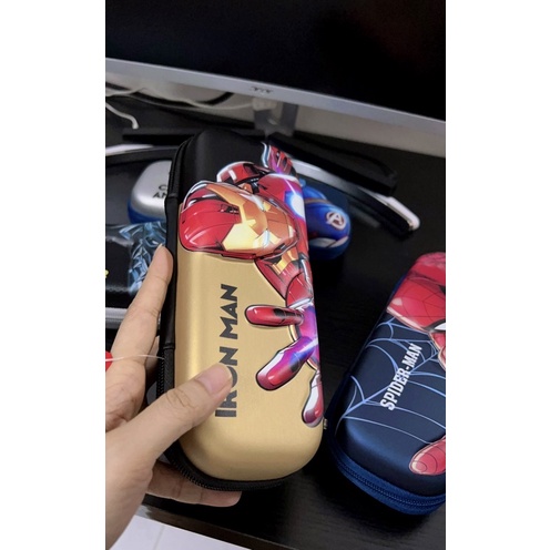 Túi viết hộp bút 3D siêu anh hùng marvel ironman người nhện