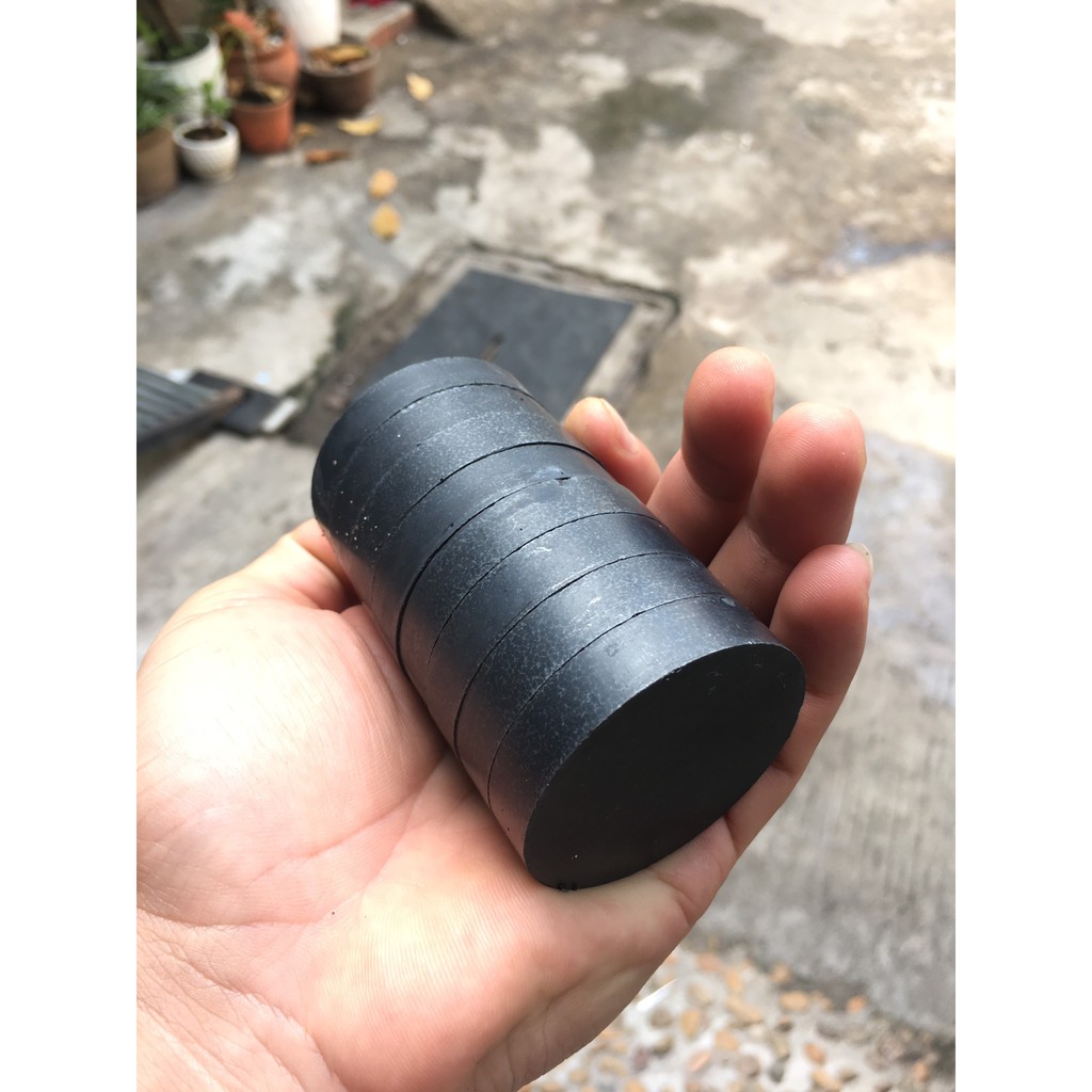 Nam Châm Đen Ferrite Ø 50x10mm, Nam Châm Tròn