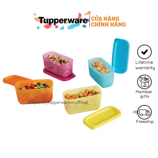 Bộ hộp trữ mát trữ khô Tupperware Mini Rectangular 4 Hộp 250Ml, nhựa nguyên sinh bảo quản thực phẩm