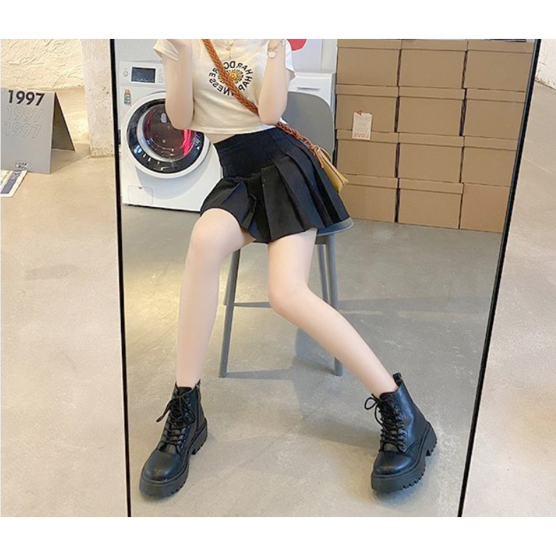 [ CÓ SẴN ] - Giày cao cổ kéo khóa buộc dây cá tính Ulzang cực xinh | BigBuy360 - bigbuy360.vn