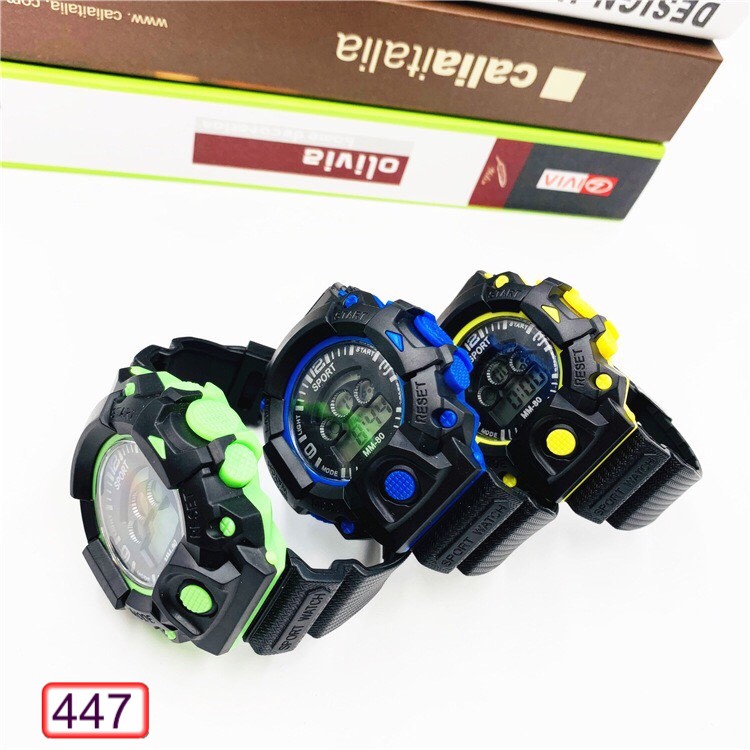 ĐÔNG HỒ NAM NỮ SPORT 447 MM-80 ĐIỆN TỬ MẶT TRÒN NHIỀU MÀU HOT TREND CỰC ĐẸP