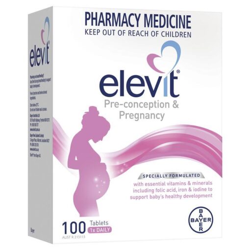 Vitamin tổng hợp Elevit, Viên uống cho bà bầu Elevit xuất xứ Úc Hộp 100 viên bổ sung khoáng chất