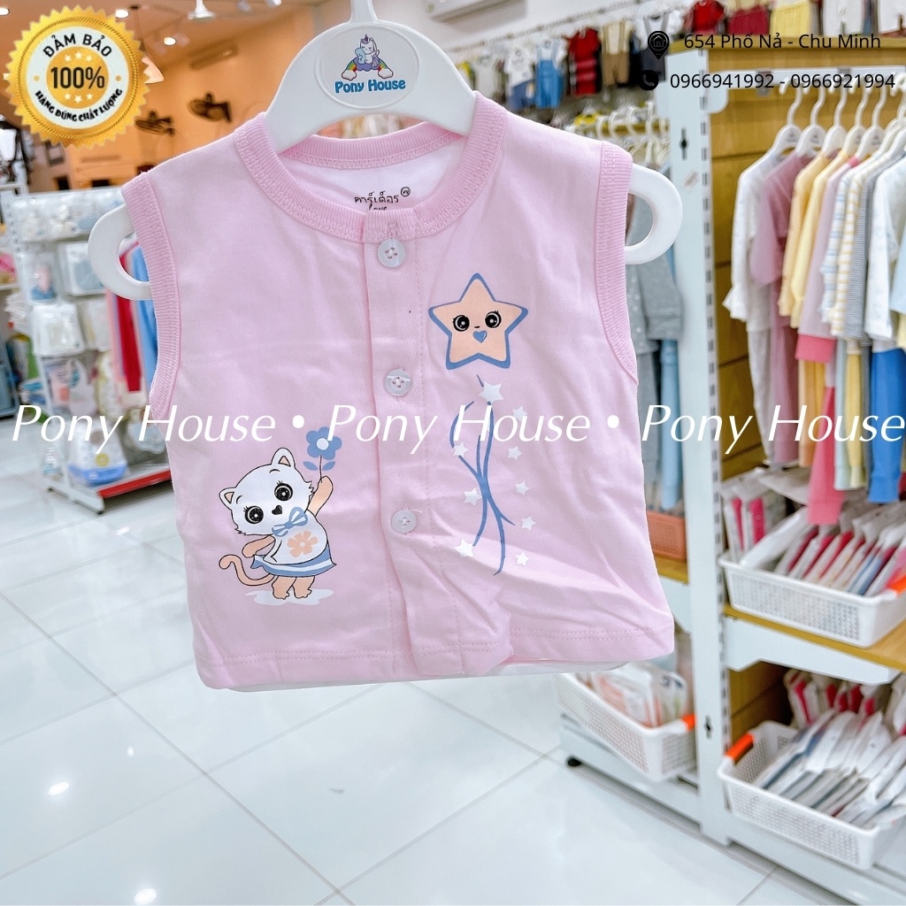 Áo Gile Cotton 2 Lớp Mềm, Mịn Cho Bé Trai, Bé Gái Sơ Sinh