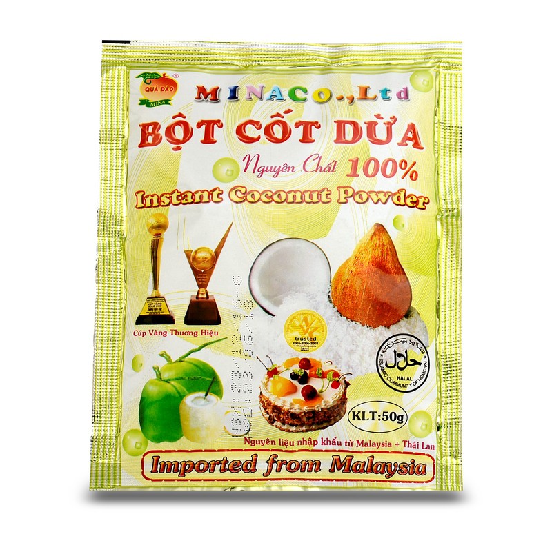 10 GóI Bột Cốt Dừa Đặc Biệt MINA ( LOẠI 50 GR )