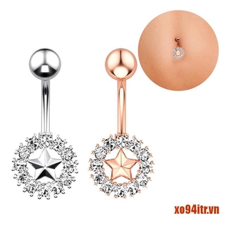 Khuyên RốN HìNh Ngôi Sao ĐíNh Đá Xinh XắN 14G