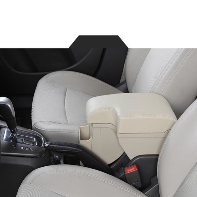 Sản Phẩm Hộp tỳ tay ô tô cao cấp Chevrolet Cruse dạng khối tích hợp 3 cổng USB - Mầu Đen và Be .