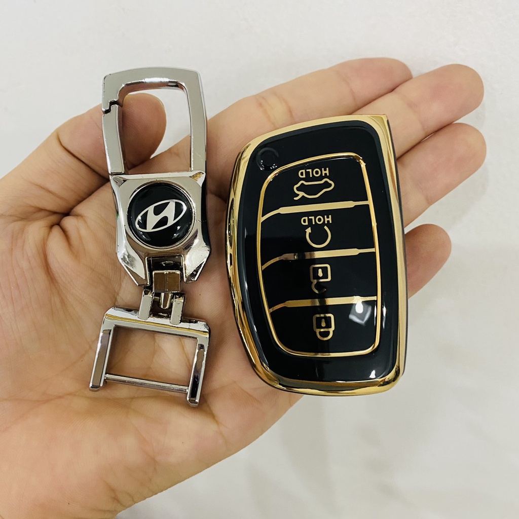 Bọc chìa khóa xe Hyundai Creta 2021 2022 mẫu silicon tráng gương cao cấp