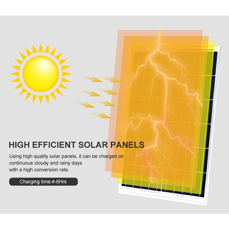 Đèn năng lượng mặt trời  JINDIAN - 7300 Công Suất 300W, Đèn LED siêu sáng bảo hành 30 tháng