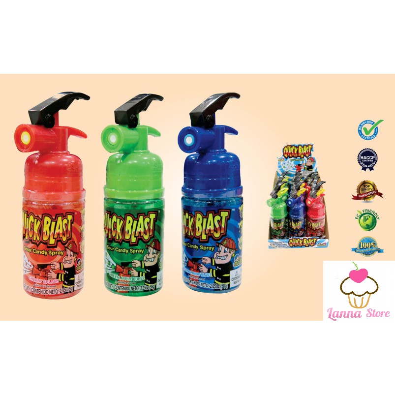 Kẹo xịt chua bình cứu hỏa Quick Blast 58g - Mỹ