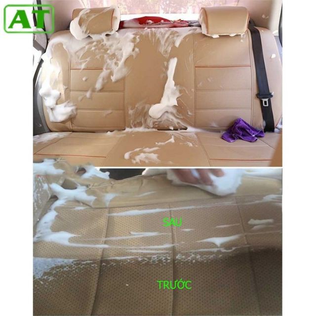 Chai Xịt Bọt Vệ Sinh Ghế Da Ô Tô Foam Cleaner Màu Vàng chuẩn hàng thái