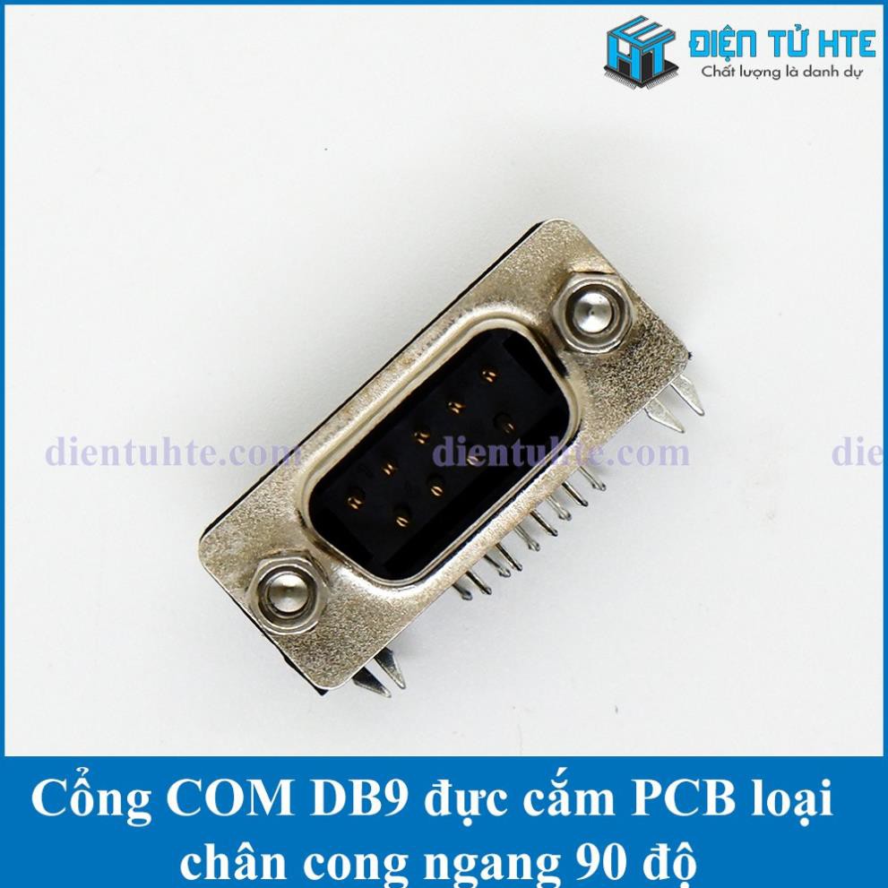 Cổng DB9 COM RS232 chân cắm PCB ngang 90 độ [HTE Quy Nhơn CN2]