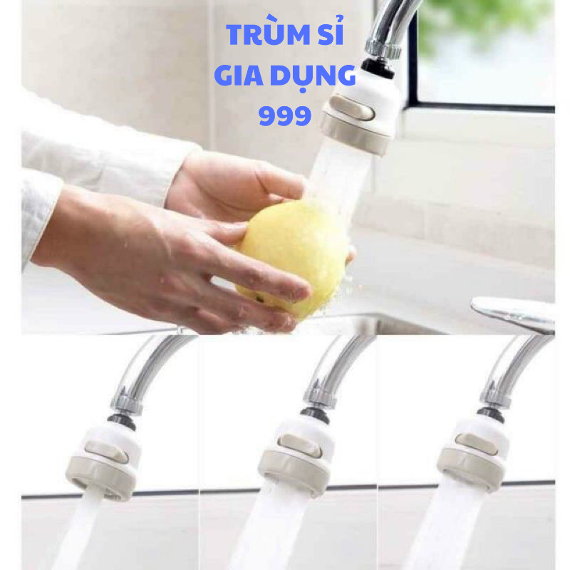 Siêu sale Đầu Vòi Nối Rửa Chén Bát Tăng Áp - 3 Chế Độ Phun - Xoay 360 Độ, vòi nước xoay 360 độ màu trắng