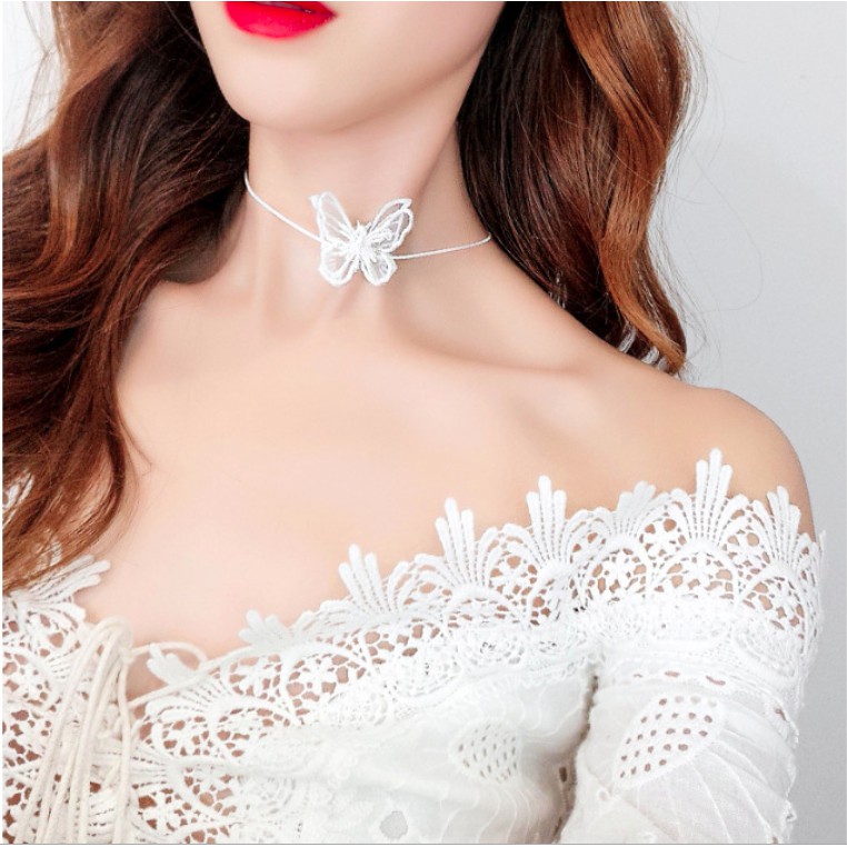 Vòng cổ choker hồ điệp cao cấp