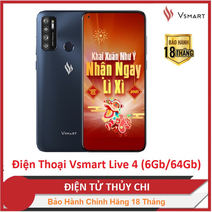 Điện thoại Vsmart Live 4 (6Gb/64Gb) - Hàng Chính Hãng !