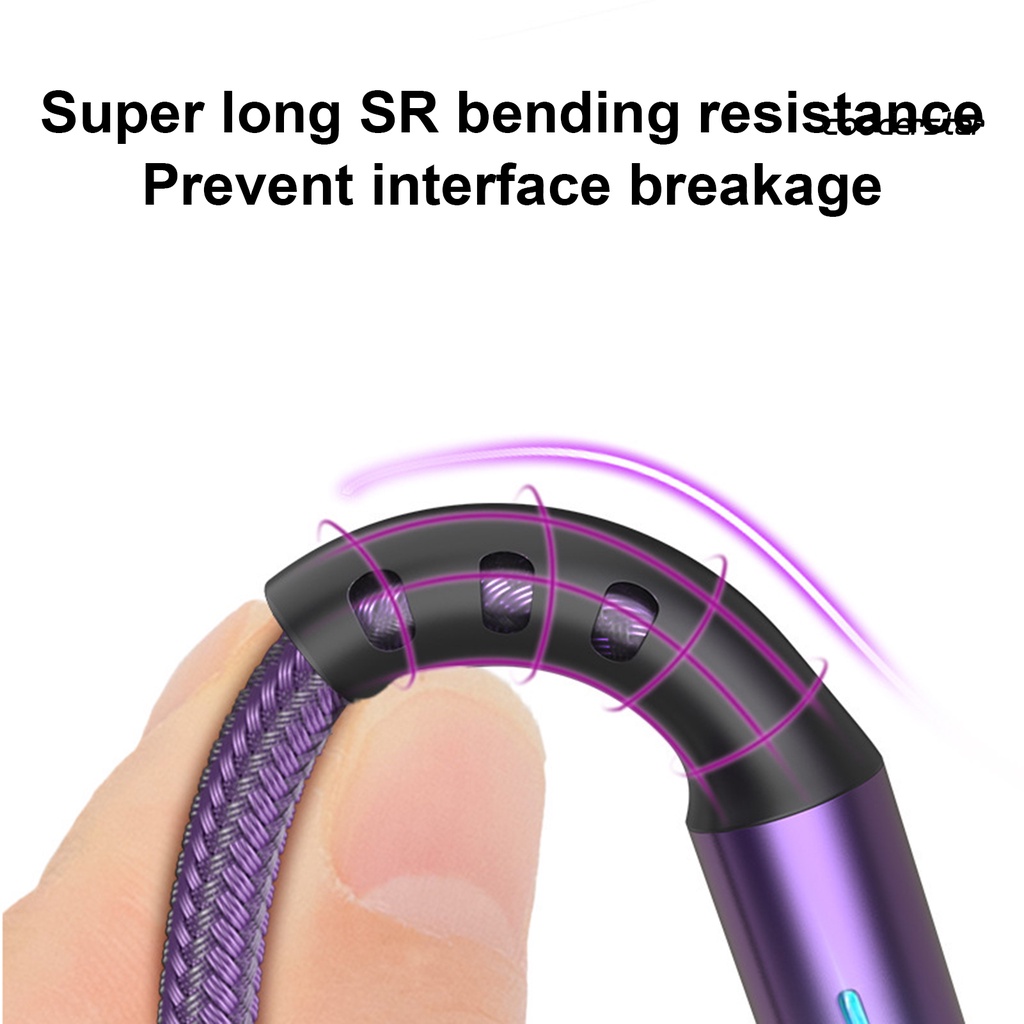 Cáp Sạc Nhanh Type-C Linh Hoạt Bện Dây Cho Điện Thoại Android