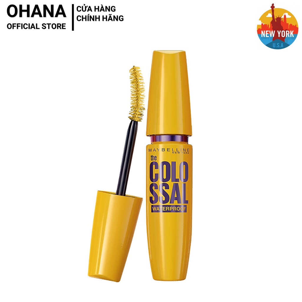 Mascara Dưỡng Mi Collagen, Dày Mi Gấp 10 lần Maybelline New York Colossal Waterproof Không Lem Không Trôi 9.2ml