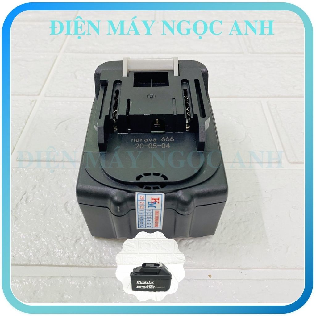 Pin máy khoan siết bắn bắt vít bulong không chổi than hitachi makita dewalt máy 10 Cell màu tím 199V, 118V