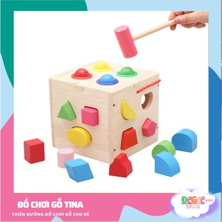 Đồ Chơi Cho Bé Độ Đồ Chơi Gỗ Hộp Thả Hình Khối Đồ Chơi Thả Hình Montessori , Đồ Chơi Gỗ Tina