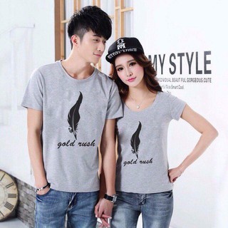 Hot áo thun cặp tình nhân lông vũ màu xám Minh Hằng Store