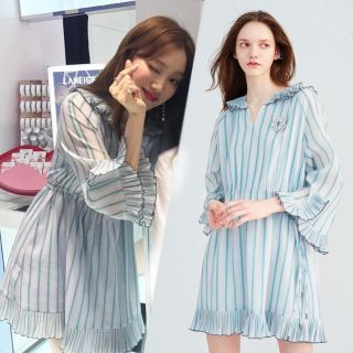 Đầm suông sọc xanh Tiên nữ BokJoo -Order
