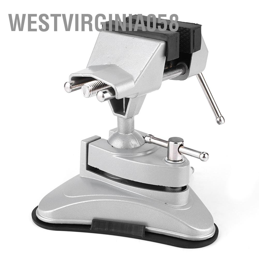 Westvirginia058 Aluminum Alloy 360°Rotating Clamp Vise 70mm Jaw Width Table for Workbench Woodwork
