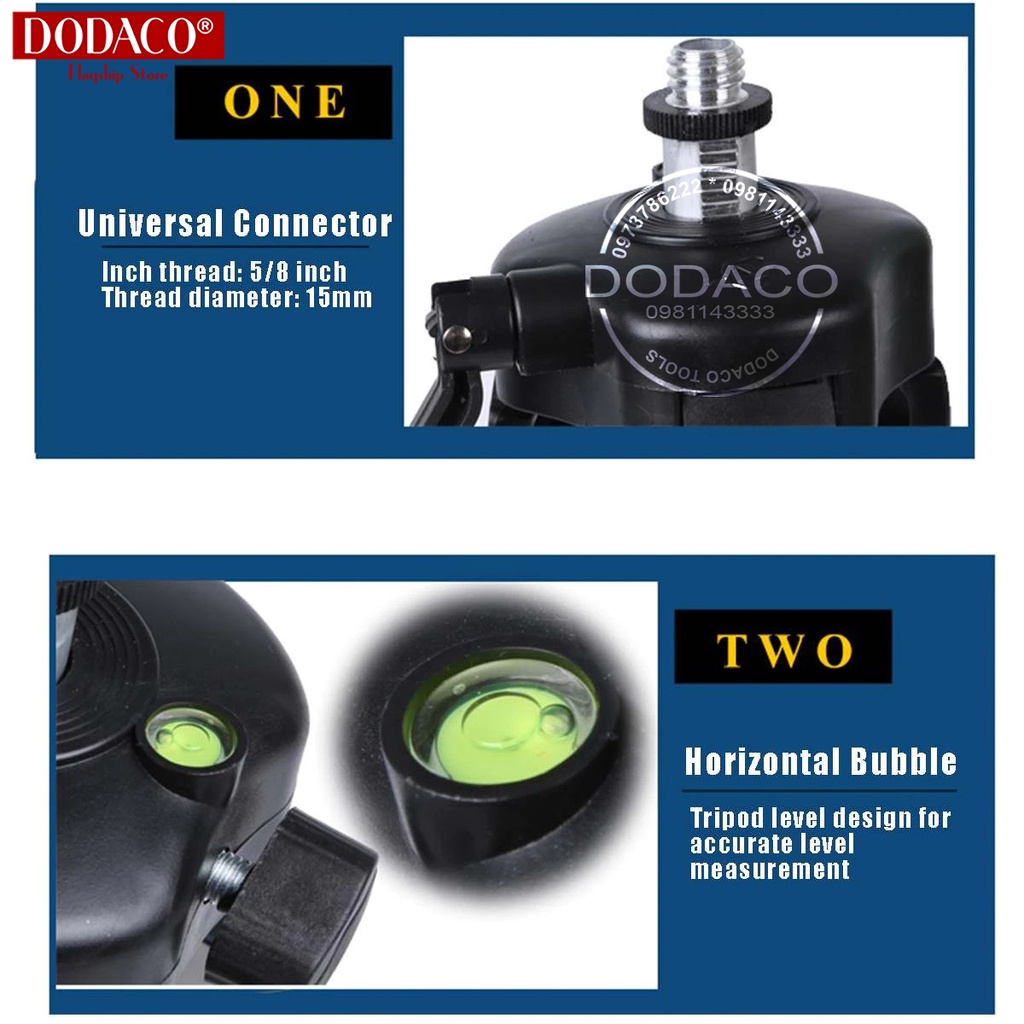 [Ảnh thật] Chân máy laser DODACO 1m2 dùng cho máy laze 5 tia và 12 tia 16 tia chân máy thuỷ bình cân bằng cốt xin rẻ