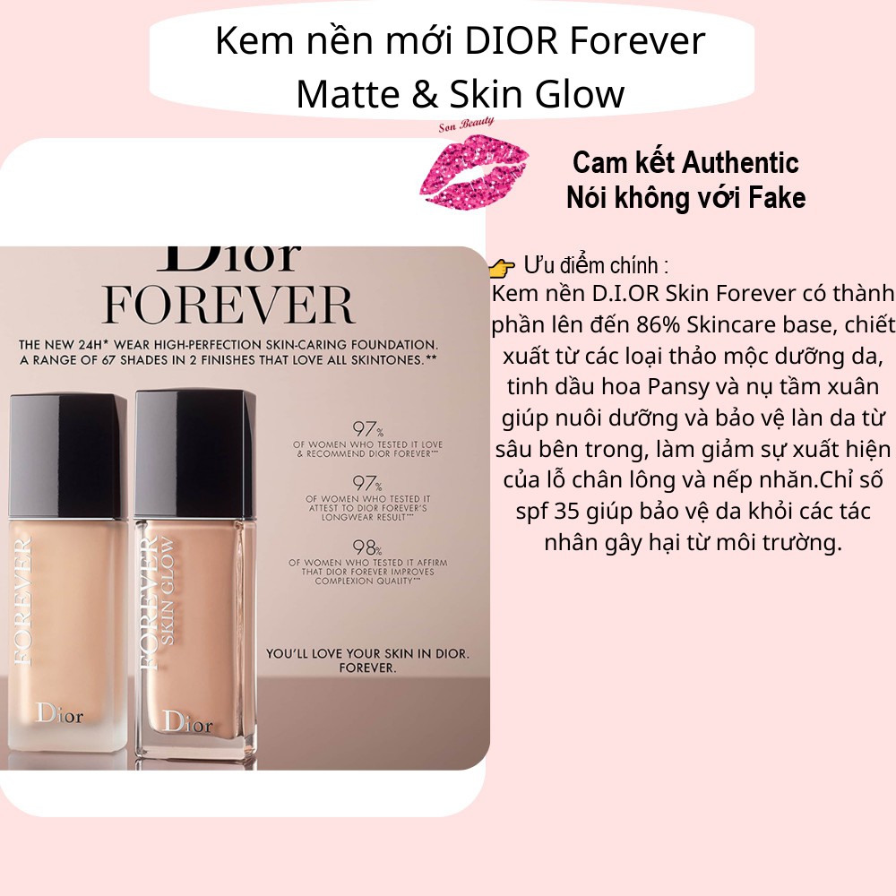Kem nền mới DIOR Forever Matte & Skin Glow