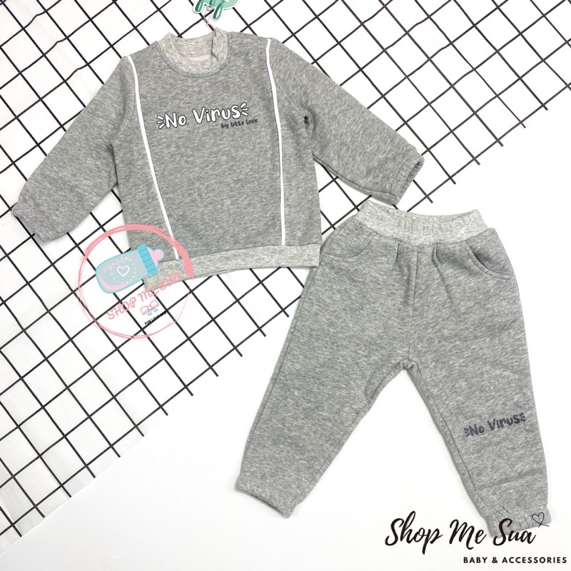 LIL-Little love Bộ nỉ ấm cho bé dày dặn