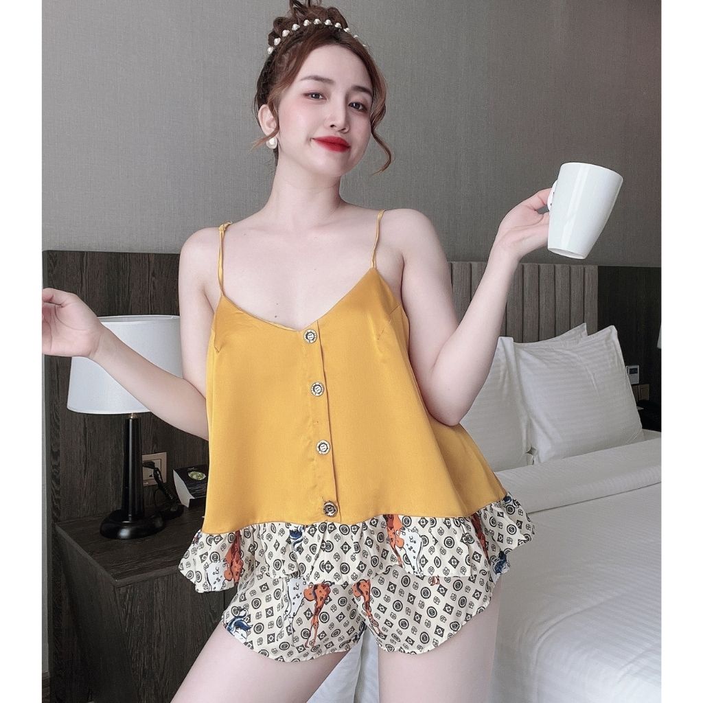 Đồ Ngủ Nữ BIGSIZE Đồ Ngủ Sexy lụa Satin cao cấp mềm mại xinh xắn &lt; 70KG