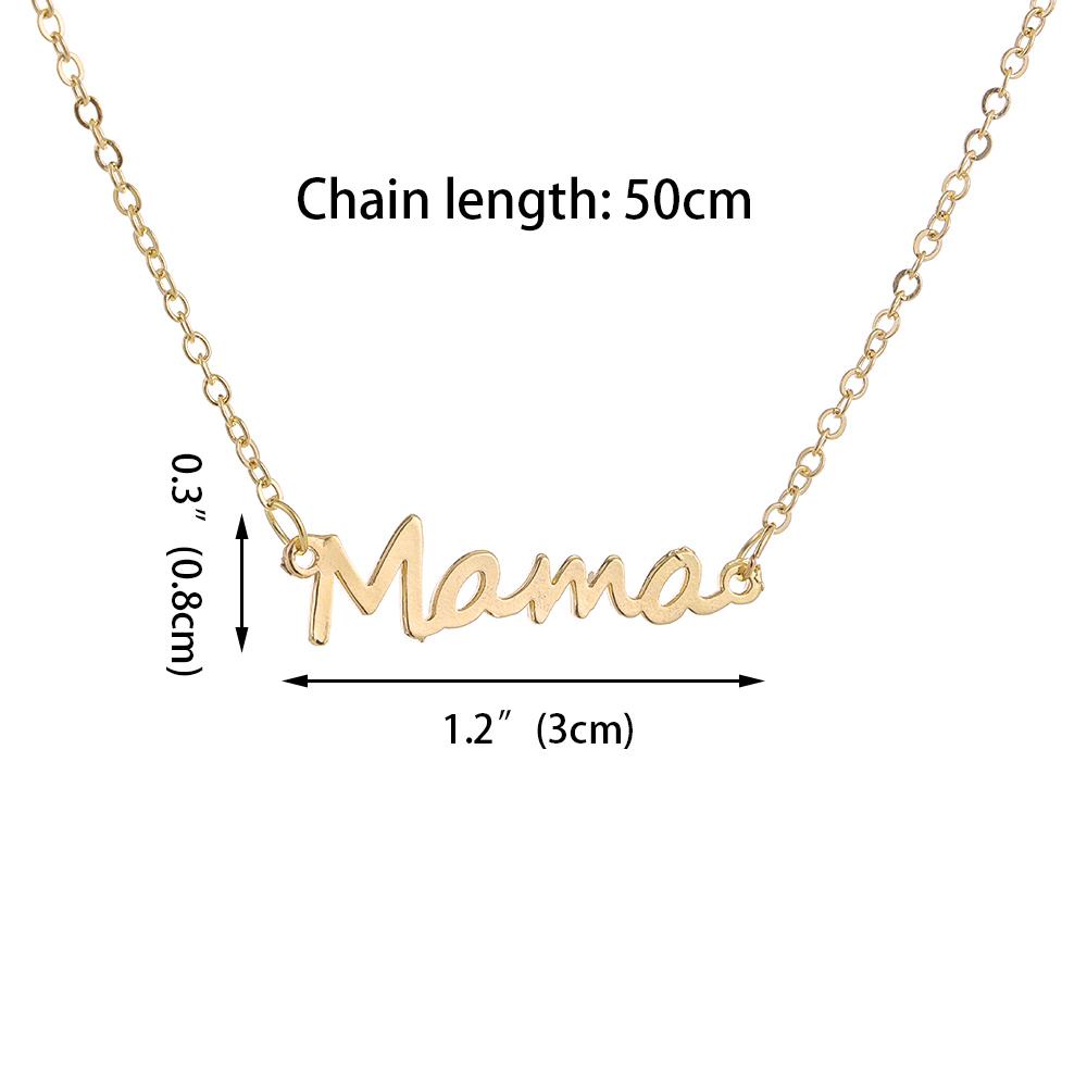 PINEVN Vòng cổ Mặt Kim Loại Khắc Chữ Mother 'S Day