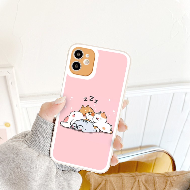 Ốp iphone - Ốp lưng iphone cạnh vuông viền camera tonton friend dành cho ip 6 đến 14promax - ng085