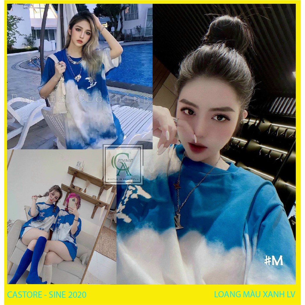 Áo Thun Loang Màu, Áo Phông Nam Nữ Hoạ Tiết  LV Tay Lỡ Vải Dày Oversize - CA30