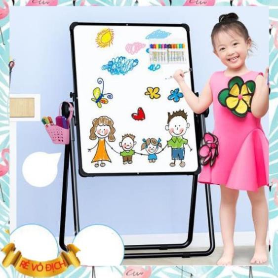 (Giá sỉ)  Bảng Viết 2 Mặt Flipchart Cho Bé- Kích Thước 50 X 50 Cm  - M103