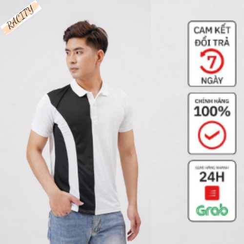 Áo Phông Nam có cổ bẻ đẹp tay ngắn Polo cao cấp Thun cotton RACITY AT130