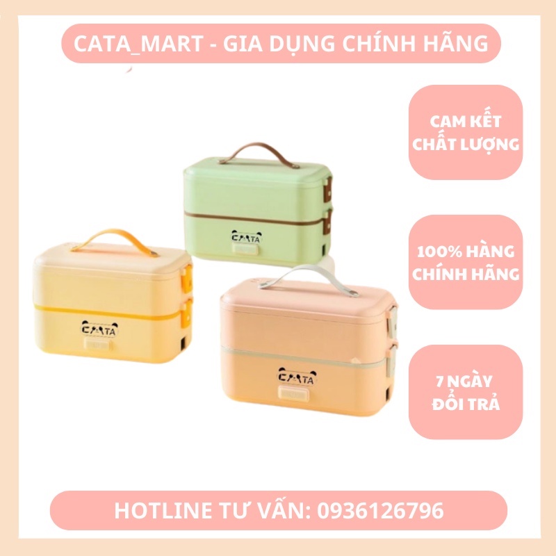 Hộp Cơm Văn Phòng Cắm Điện Hai Tầng Hộp Đựng Cơm Giữ Nhiệt Ngăn Inox 304 Chống Tràn Nấu Cơm Hâm Nóng Đồ Ăn Tiện Lợi