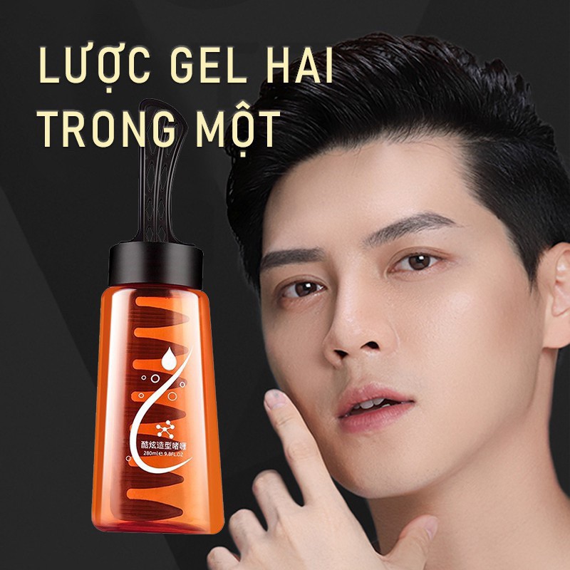 Gel Vuốt Tóc Nam Kèm Lược