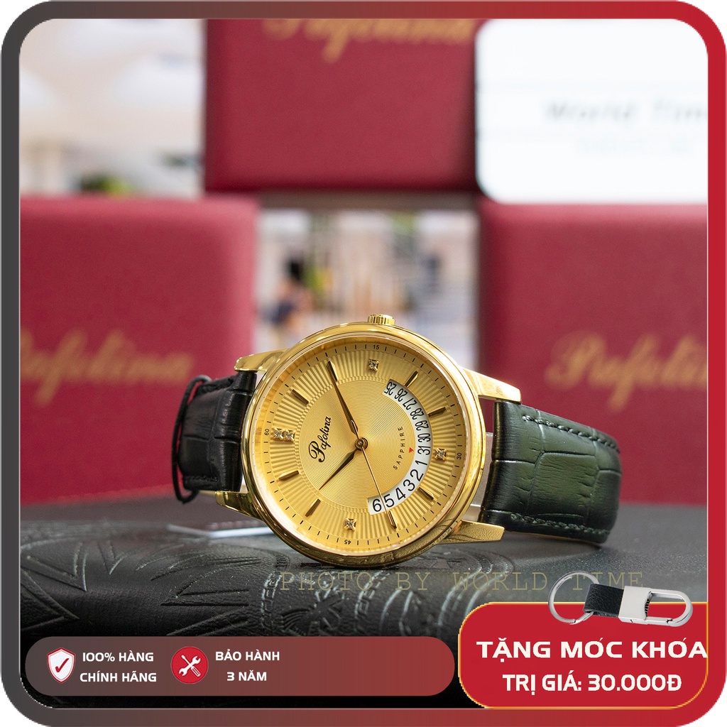 Đồng Hồ Nam dây da pafolina 5039m  [ Chính Hãng Full Box ] Sapphire Chống Xước , Chống Nước