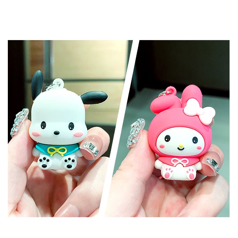 Móc khóa hình nhân vật hoạt hình Sanrio Kuromi Mymelody Cinnamoroll dễ thương