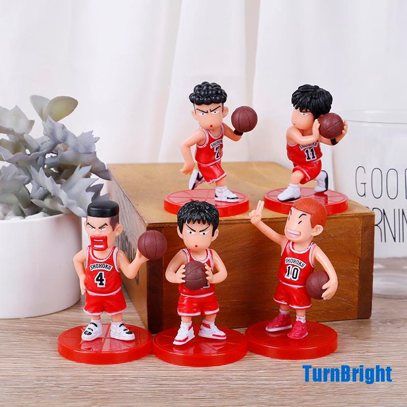 Set 5 Phụ Kiện Trang Trí Bánh Kem Hình Anime Slam Dunk Sakuragi Hanamichi