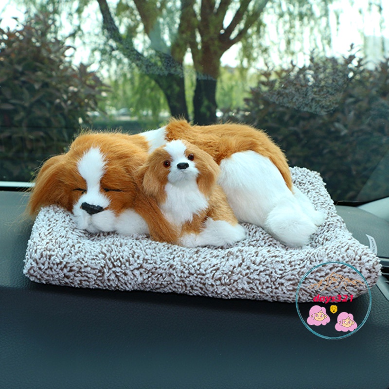 Vàng trắng tai dài mẹ con lõi than hoạt tính lọc không khí khử mùi-taplo xe hơi ô tô Thú bông Chó mèo than hoạ