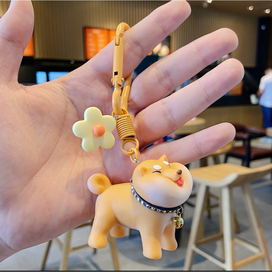 Móc khóa cute, móc chìa khóa cute hình chó shiba phong cách hàn quốc giá rẻ