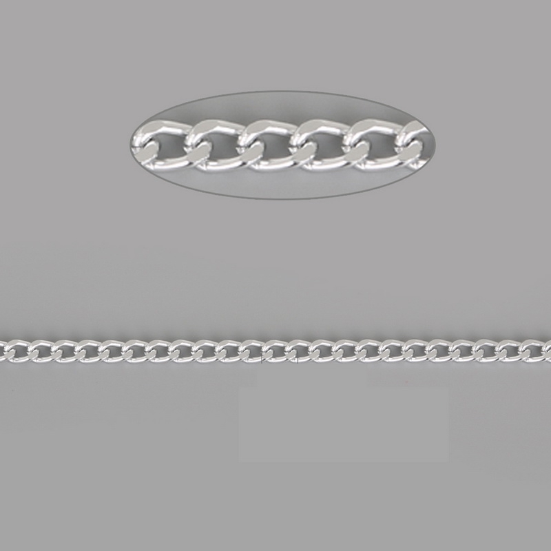 Vòng chuỗi đeo cổ mạ rhodium/ vàng/ nhôm 4 kích cỡ dành cho làm trang sức tiện lợi