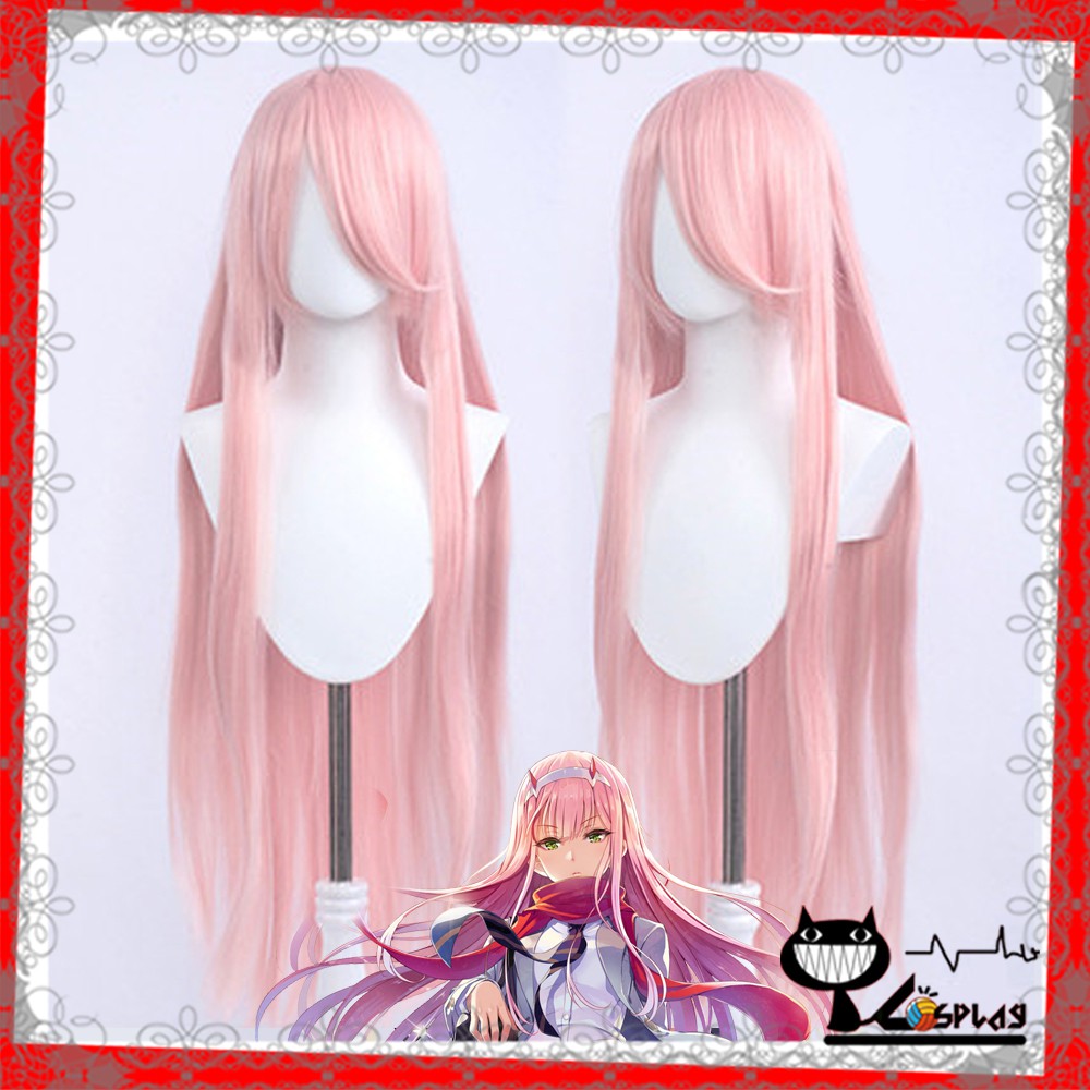 [Sẵn] Wig/tóc giả cosplay Zero Two - cơ bản nữ thẳng hồng phấn/hồng nhạt 1m -100cm tại Miu Cosplay
