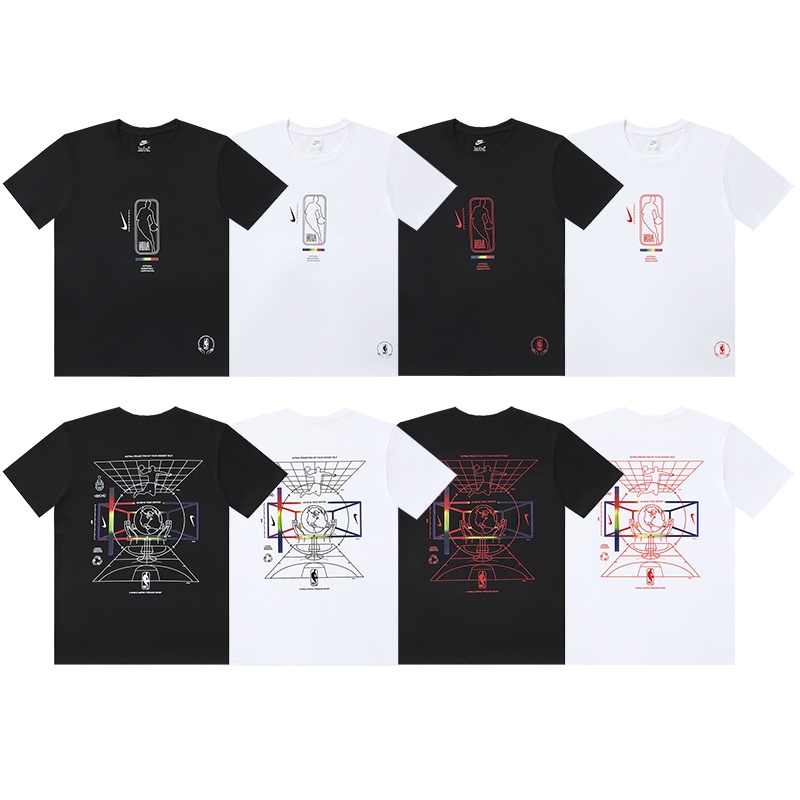 Áo Thun Ngắn Tay In Logo Bóng Rổ Thời Trang Năng Động